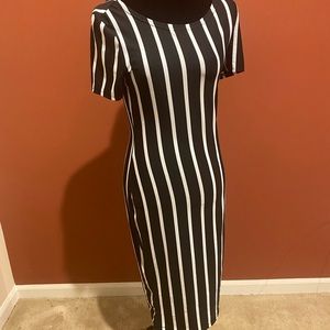 Form fitting striped dress